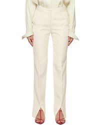 Jil Sander - Off-white Tailored Trousers - Lyst