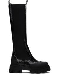 Ganni - Cleated High Chelsea Tall Boots - Lyst