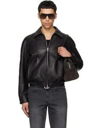 Tonywack - Vintage Lamb Leather Bomber Jacket - Lyst