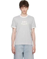 Ami Paris - Cotton Knitted Patch T-Shirt - Lyst