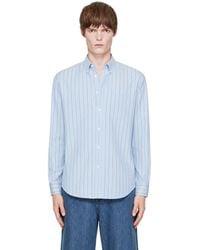 Ami Paris - Boxy Striped Cotton Ami De Coeur Shirt - Lyst