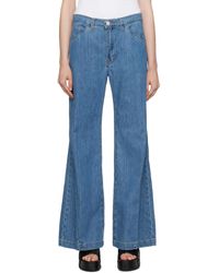 FRAME - Blue 'le baggy Palazzo' Jeans - Lyst