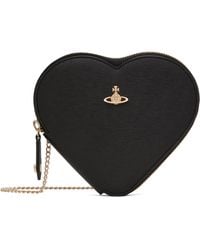Vivienne Westwood - Sac En Forme De Cœur Noir À Bandoulière - Lyst