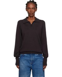 Studio Nicholson - ブラウン Sark ニットポロシャツ - Lyst