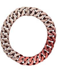 Givenchy Moyen collier shading g à chaîne - Rouge