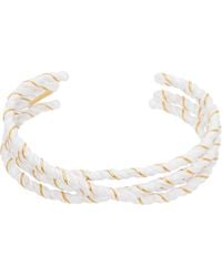 Maison Margiela - Gold & White Laces Bracelet - Lyst