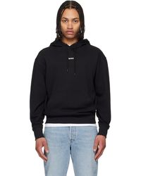 BOSS - Fleece Cotton Terry Contrast Logo Hoodie - Lyst