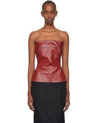 Rick Owens - Red Coated Denim Camisole - Lyst