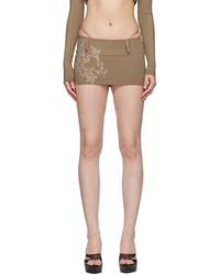Poster Girl - Taupe Suzan Miniskirt - Lyst