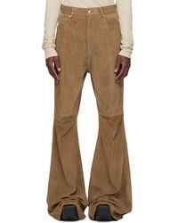 Rick Owens - Temple Bolan Bootcut Suede Pants - Lyst