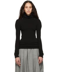 Issey Miyake Black Inside Apoc Baguette Turtleneck