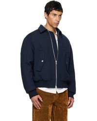 メンズ Dries Van Noten Verner Panton Edition ネイビー エンブロイ