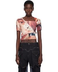 【Andersson Bell】 UNISEX REMY PRINTED TYVEK T-SHIRT UNISEX REMY PRINTED TYVEK T-SHIRT atb1269u(BEIGE