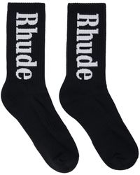 Rhude - Black Rh Vertical Socks - Lyst