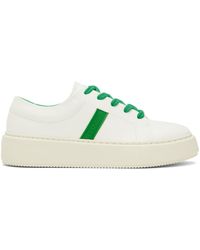 Ganni - White & Green Sporty Mix Cupsole Sneakers - Lyst