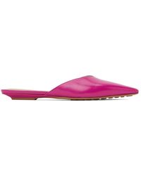 Bottega Veneta - Pink Point Slippers - Lyst