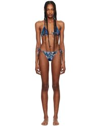 Jean Paul Gaultier - Bikini bleu et mauve à images de papillon - très gaultier - Lyst
