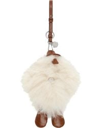 Moncler - Monclr Off-whit Monduck Kychain - Lyst
