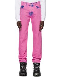 Gcds - Pink Straight Fit Jeans - Lyst
