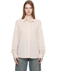 MM6 by Maison Margiela - Off- Poly Cotton Shirting Long-Sleeved Shirt - Lyst