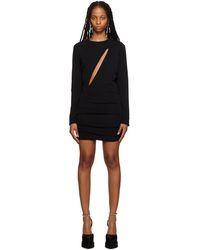 Versace - Black Slashed Minidress - Lyst