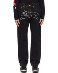 ICECREAM - ブラック Rhinestone Running Dog ジーンズ - Lyst