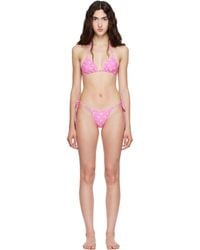 Marine Serre - Moon Printed Jersey Bikini - Lyst