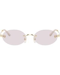 Cartier - Signature C Oval Rimless Sunglasses - Lyst