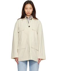 TOTEME - Off- Collared Drawstring Jacket - Lyst