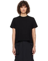 Sacai - Nylon Twillcotton Jersey T-shirt - Lyst