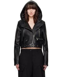 JW Anderson - Hooded Leather Jacket - Lyst