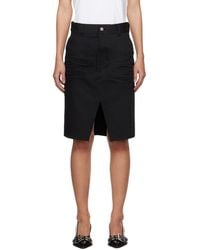 we11done - Raw Edge Midi Skirt - Lyst