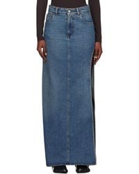 Coperni - Garter Belt Denim Maxi Skirt - Lyst
