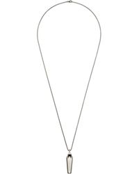 Rick Owens - Silver Sarcophagus Charm Necklace - Lyst