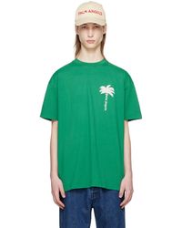 Palm Angels - T-shirt vert à logo modifié - Lyst