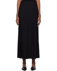 Totême - Toteme Black Pleated Maxi Skirt - Lyst