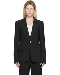 blazers et vestes de tailleur Femme Vêtements Vestes Vestes sport Blazer à simple boutonnage Coton Dion Lee en coloris Blanc 