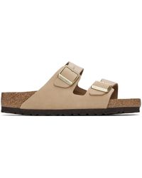 Birkenstock - ベージュ Arizona Soft Footbed レギュラー クロッグ - Lyst