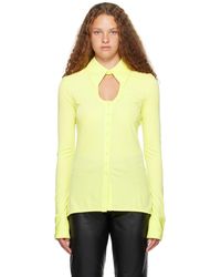 Proenza Schouler - Yellow White Label Keyhole Shirt - Lyst