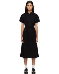 A.P.C. - . Black New Drew Midi Dress - Lyst