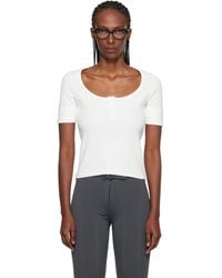 Courreges - Buttoned 90's Rib T-Shirt - Lyst