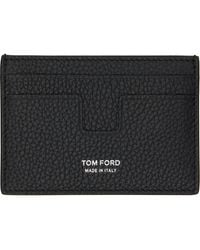 Tom Ford - Soft Grain 'T Line' Money Clip Card Holder - Lyst