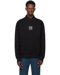 HUGO - Cotton Terry Split Logo Sweatshirt - Lyst