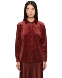 MM by Max Mara - Chemise rouge à col classique - Lyst