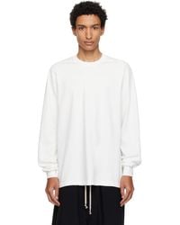 Rick Owens - Off- Tower Short Crewneck Ls Sweatshirt - Lyst
