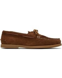 Hereu - Tan Saler Nautic Suede Boat Shoes - Lyst