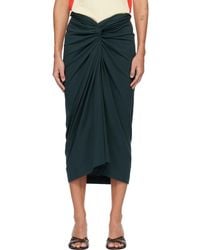 Dries Van Noten - Knotted Jersey Midi Skirt - Lyst