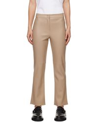 Max Mara - Beige Sublime Faux-leather Trousers - Lyst
