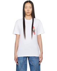 JW Anderson - T-shirt blanc à image à logo - Lyst
