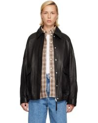 Rohe - Grain Aviator Leather Jacket - Lyst